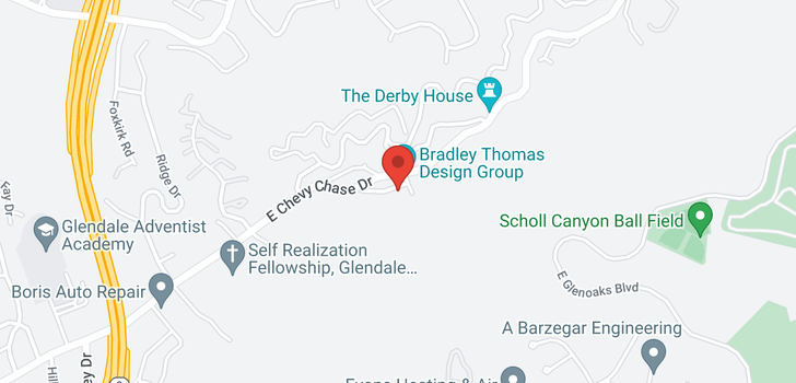 map of 2430 Drury Glendale, CA 91206